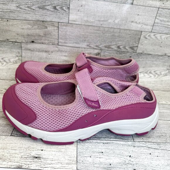 Brand New w/o Box Women's L. L.‎ Bean Pink Mary Jane Sneaker Shoes Size 8.5 Wide - Picture 4 of 10